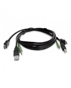 StarTech.com Câble KVM HDMI de 3 m, USB 2.0, Audio 3,5 mm, Câble Combiné Universellement Compatible pour Switch KVM, Conforme