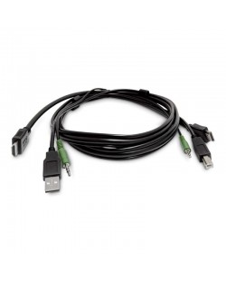 StarTech.com Câble KVM HDMI de 1,8m, USB 2.0, Audio 3,5mm, Câble Combiné Universellement Compatible pour Switch KVM