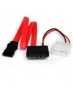 StarTech.com Câble adaptateur 30 cm Slimline SATA vers SATA avec alimentation LP4