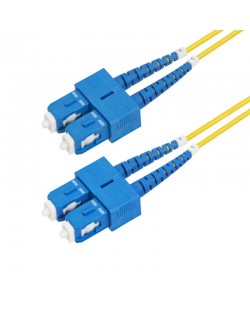 StarTech.com Câble Fibre Optique de 5m Duplex Monomode SC à SC (UPC) OS2, 9/125µm, 40G/100G, Cordon Fibre Optique, Insensible