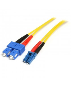 StarTech.com Câble Réseau Fibre Optique LC vers SC Mâle / Mâle - Duplex Monomode 9/125 LSZH - Jaune 10 m