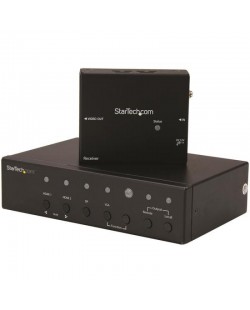StarTech.com Extendeur vidéo HDBaseT multi-entrées avec switch intégré - HDMI, VGA, DisplayPort via Cat5e ou Cat 6 - 4K