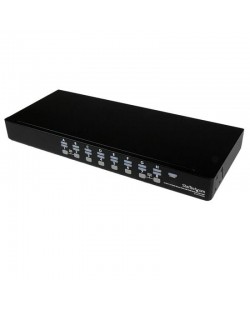 StarTech.com Switch KVM USB VGA à 16 ports avec OSD - Commutateur écran clavier souris à montage en rack 1U