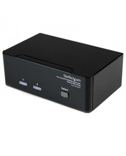 StarTech.com Commutateur KVM USB et double DVI à 2 ports avec audio et hub USB 2.0