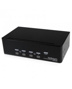 StarTech.com Switch KVM USB 2 Ecrans DVI pour 4 Ordinateurs avec Audio - Commutateur KVM