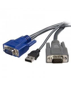 StarTech.com Câble KVM ultrafin 2 en 1 USB VGA - 3 m