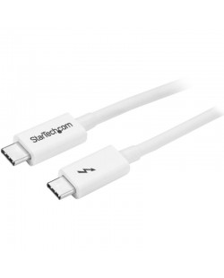 StarTech.com Câble Thunderbolt 3 de 1 m - 20 Gb/s - Compatible Thunderbolt, USB et DisplayPort - Blanc