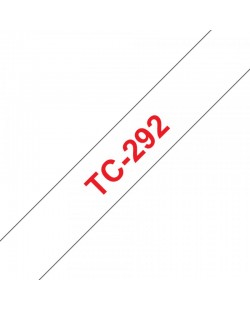 Brother TC-292 ruban d'étiquette Rouge sur blanc