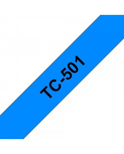 Brother TC-501 ruban d'étiquette Noir sur bleu