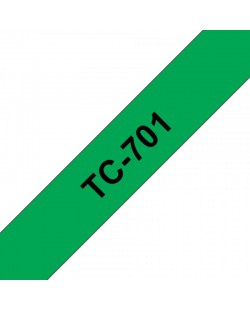 Brother TC-701 ruban d'étiquette Noir sur vert