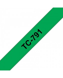 Brother TC-791 ruban d'étiquette Noir sur vert