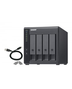 QNAP TR-004 Boîtier de disques de stockage Boîtier disque dur/SSD Noir 2.5/3.5"