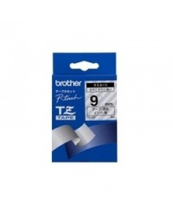 Brother Black on Clear Gloss Laminated Tape, 9mm ruban d'étiquette TZ