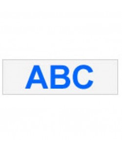 Brother Gloss Laminated Labelling Tape - 9mm, Blue on Clear ruban d'étiquette TZ