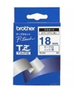 Brother Gloss Laminated Labelling Tape - 18mm, Blue/White ruban d'étiquette TZ