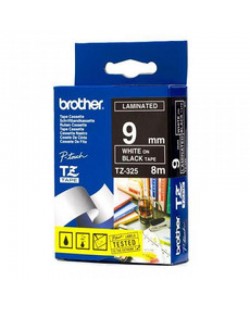 Brother TZ-325 ruban d'étiquette Blanc sur noir