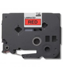 Brother Gloss Laminated Labelling Tape - 18mm, Black/Red ruban d'étiquette TZ
