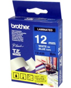 Brother TZ-535 ruban d'étiquette Blanc sur bleu