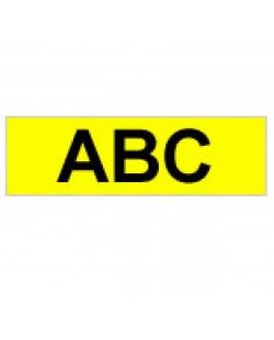 Brother Gloss Laminated Labelling Tape - 6mm, Black/Yellow ruban d'étiquette TZ