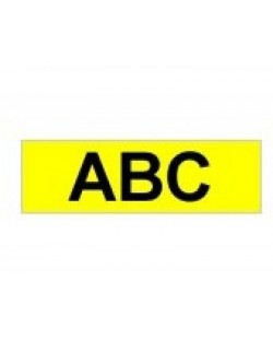 Brother Gloss Laminated Labelling Tape - 9mm, Black on Yellow ruban d'étiquette TZ