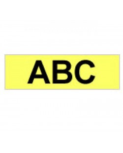 Brother Gloss Laminated Labelling Tape - 12mm, Black/Yellow ruban d'étiquette TZ