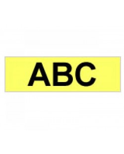 Brother Gloss Laminated Labelling Tape - 24mm, Black/Yellow ruban d'étiquette TZ