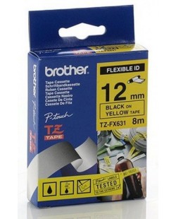 Brother TZ-FX631 ruban d'étiquette Noir sur jaune