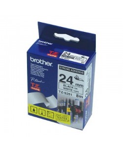 Brother TZ-S251 ruban d'étiquette Noir sur blanc