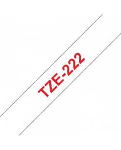 Brother TZE-222 ruban d'étiquette Rouge sur blanc