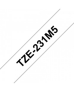 Brother TZE-231M5 ruban d'étiquette Noir sur blanc