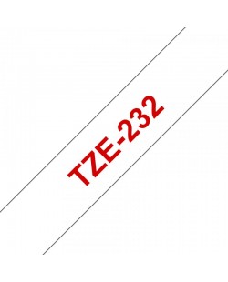 Brother TZE-232 ruban d'étiquette Rouge sur blanc
