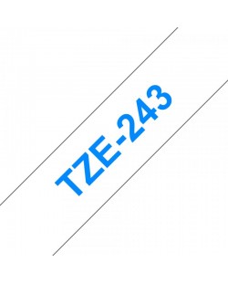Brother TZE-243 ruban d'étiquette Bleu sur blanc