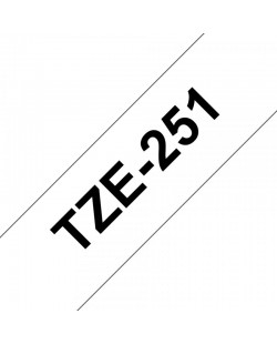 Brother TZE-251 ruban d'étiquette Noir sur blanc