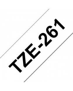 Brother TZE-261 ruban d'étiquette Noir sur blanc TZ