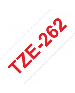 Brother TZE-262 ruban d'étiquette Rouge sur blanc