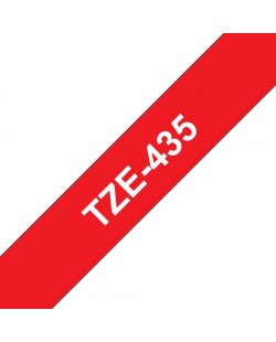 Brother TZE-435 ruban d'étiquette Blanc sur rouge