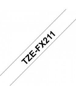 Brother TZE-FX211 ruban d'étiquette Noir sur blanc