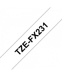 Brother TZE-FX231 ruban d'étiquette Noir sur blanc TZ