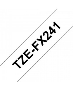 Brother TZE-FX241 ruban d'étiquette Noir sur blanc TZ