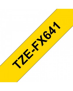 Brother TZE-FX641 ruban d'étiquette Noir sur jaune TZ