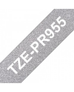 Brother TZE-PR955 ruban d'étiquette Blanc sur argent