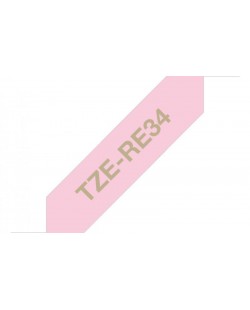 Brother TZE-RE34 ruban d'étiquette Or sur rose