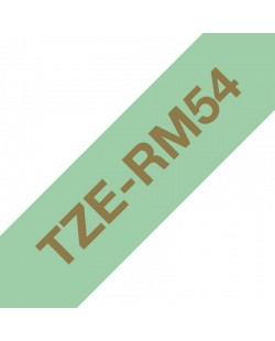 Brother TZE-RM54 ruban d'étiquette Couleur or sur menthe