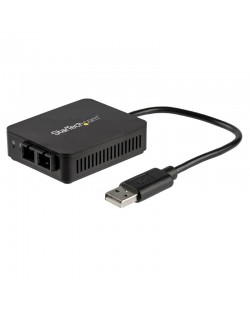 StarTech.com Convertisseur USB vers Fibre Optique - 100Mbps - USB 2.0 vers Fibre Optique -100Base-FX SC Femelle en Multimode Dup