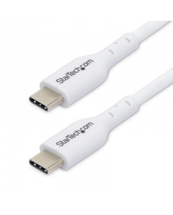 StarTech.com Lot de 2 Câbles de Recharge USB-C de 1m Blanc, Câble USB C, Cordon d'Alimentation pour PC Portable USB 2.0 Type-C