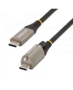 StarTech.com Câble USB-C de 1m, Verrouillage de la Vis Supérieure, USB 10Gbps, 100W (5A) Power Delivery, 8K 60Hz/4K 144Hz DP A
