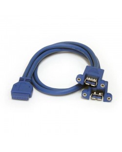 StarTech.com Câble USB 3.0 2 ports monté sur panneau – Câble USB A vers adaptateur carte mère F/F