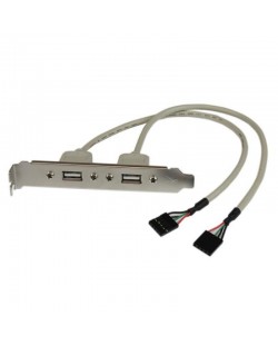 StarTech.com Adaptateur de plaque femelle 2 ports USB A