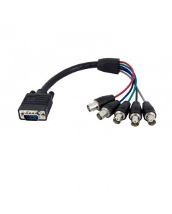 StarTech.com Câble d'écran coaxial VGA HD15 vers 5x BNC RGBHV de 30cm - M/F