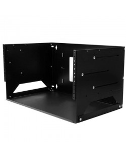 StarTech.com Rack Réseau Mural 4U à 2 Montants avec Étagère Intégrée, Rack de Données Mural avec Profondeur Ajustable pou